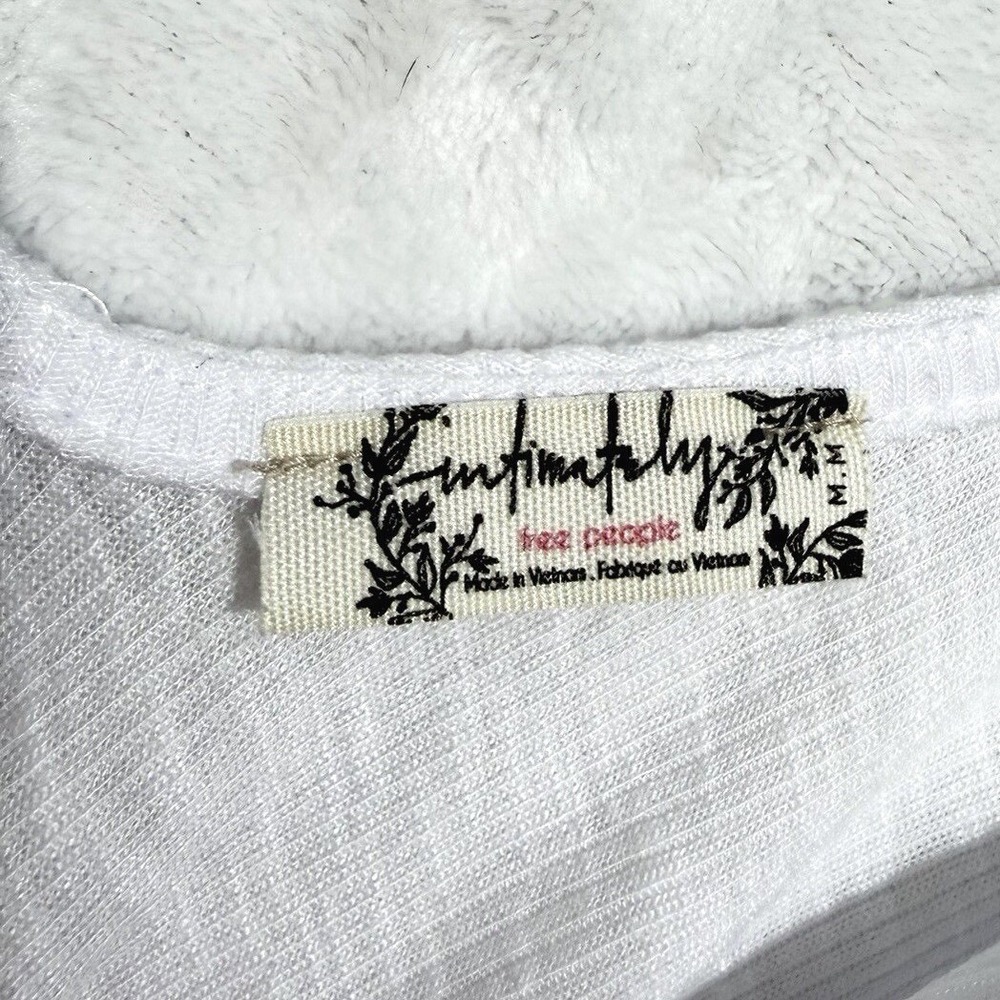 2 Intimately Free People Tops Women's M/L Black Stretch White Flowy Layering - Picture 9 of 11